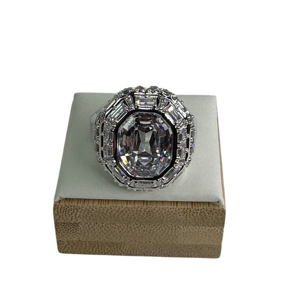 Swarovski Mesmera cocktail ring Octagon cut, White, Rhodium plated 58 / 8 - Picture 10 of 11
